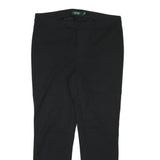 LAUREN RALPH LAUREN Womens Polyester Blend Black Slim Tapered Trousers W32 L27