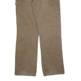 DICKIES Mens Relaxed Brown Denim W34 L34 Workwear Zip Closure Trousers