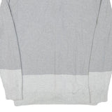 LEVI'S Mens Grey & Light Grey Plain Button Up Jumper Crew Neck Cotton Blend XL