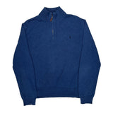 Polo By Ralph Lauren 1/4 Zip - XL Blue Cotton