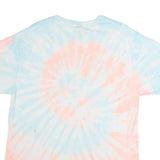 GILDAN Mens Blue & Pink Tie Dye T-Shirt L Short Sleeve Crew Neck Grand Turk