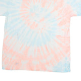 GILDAN Mens Blue & Pink Tie Dye T-Shirt L Short Sleeve Crew Neck Grand Turk
