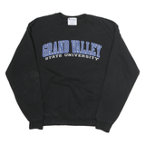 CHAMPION Mens Black Grand Valley State University Crew Neck M Cotton Sweatshirt