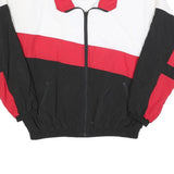 PACE SETTER Mens White & Red & Black Colour Block Jacket XL Polyester Zip Track