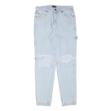 BLACK SALT Womens Relaxed Light Blue Denim Relaxed Fit W30 L31 Distressed Jeans