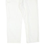 DICKIES Mens Cotton Blend White Regular Fit Straight Leg Trousers W40 L30