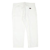 DICKIES Mens Cotton Blend White Regular Fit Straight Leg Trousers W40 L30