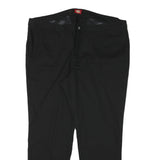 DICKIES Womens Polyester Blend Black Slim Trousers W44 L30 Workwear Zip Closure