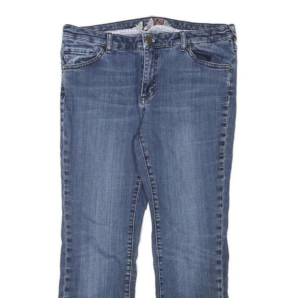 WHITE STUFF Womens Slim Fit Blue Denim Jeans W30 L24 Embroidered Pocket Detail