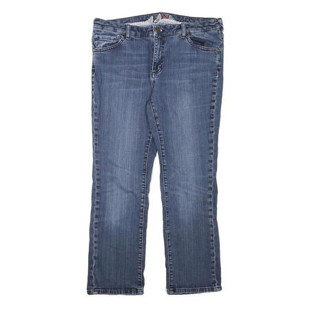 WHITE STUFF Womens Slim Fit Blue Denim Jeans W30 L24 Embroidered Pocket Detail