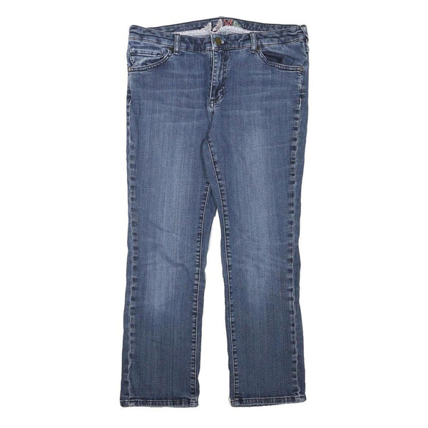 WHITE STUFF Womens Slim Fit Blue Denim Jeans W30 L24 Embroidered Pocket Detail