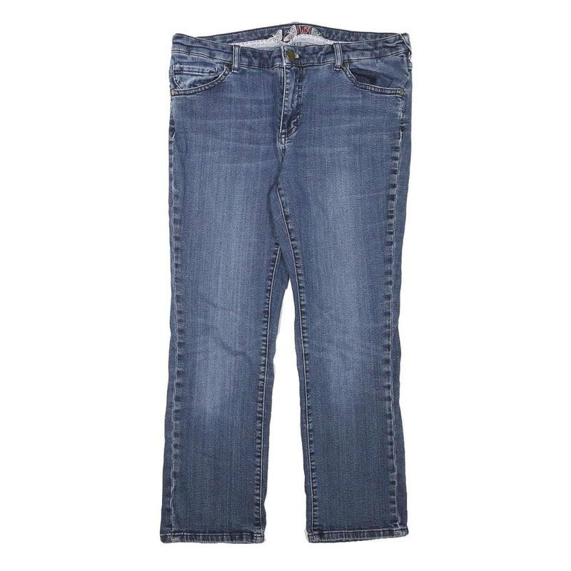 WHITE STUFF Womens Slim Fit Blue Denim Jeans W30 L24 Embroidered Pocket Detail