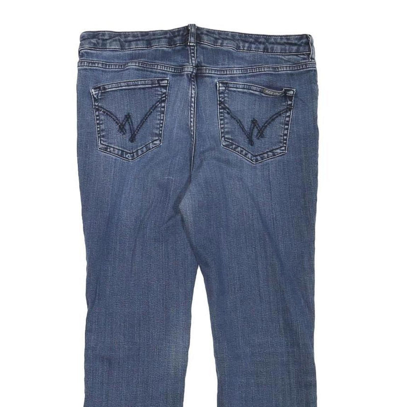 WHITE STUFF Womens Slim Fit Blue Denim Jeans W30 L24 Embroidered Pocket Detail