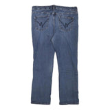WHITE STUFF Womens Slim Fit Blue Denim Jeans W30 L24 Embroidered Pocket Detail