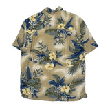 Caribbean Joe Floral Hawaiian Shirt - Small Beige Viscose