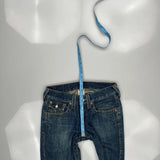 True Religion Boot Cut Jeans - 32W UK 10 Blue Cotton