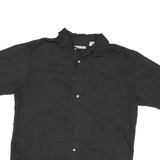 BATIK BAY Mens Black Polyester Blend Shirt L Short Sleeve Button Casual