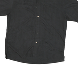 BATIK BAY Mens Black Polyester Blend Shirt L Short Sleeve Button Casual
