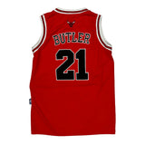 Chicago Bulls Adidas #21 Butler Jersey - Medium Red Polyester