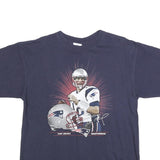 NFL Mens Navy Blue Tom Brady Graphic T-Shirt L Short Sleeve Crew Neck