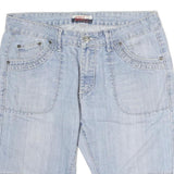 TALK TWO Mens Shorts Blue Casual Plain M W36 Slim Fit Cotton Summer