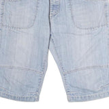 TALK TWO Mens Shorts Blue Casual Plain M W36 Slim Fit Cotton Summer