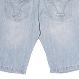 TALK TWO Mens Shorts Blue Casual Plain M W36 Slim Fit Cotton Summer