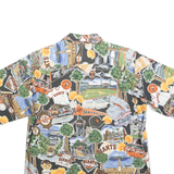 SPOONER Mens Black & Orange San Francisco Giants Hawaiian Shirt M Baseball Print