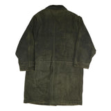 Mens Green Cotton Blend Button Jacket XL Plain Classic Style Long Sleeve