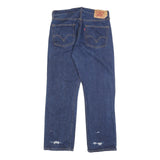 LEVI'S 501 Mens Jeans Blue Regular Straight Denim Medium W33 L30 Classic Button