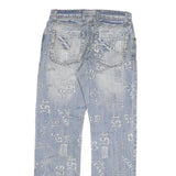 J&J Mens Jeans Light Blue Regular Fit Straight Denim W30 L31 Button Cotton Blend