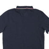 NAUTICA Mens Navy Blue Cotton Blend Short Sleeve Polo Shirt M Classic Logo