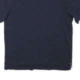 NAUTICA Mens Navy Blue Cotton Blend Short Sleeve Polo Shirt M Classic Logo