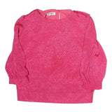 SPENGLER Womens Pink Printed Top Long Sleeve Round Neck L Stylish Elegant