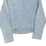 LEE Womens Blue Denim Jacket S Cotton Blend Button Classic Fit Casual