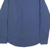 TOMMY HILFIGER Mens Blue Cotton Patterned Shirt M Button-Down Collar Long Sleeve