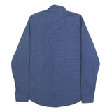 TOMMY HILFIGER Mens Blue Cotton Patterned Shirt M Button-Down Collar Long Sleeve