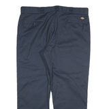 DICKIES Mens Relaxed Navy Cotton Blend 874 Work Trousers W40 L29 Durable Zip