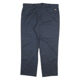 DICKIES Mens Relaxed Navy Cotton Blend 874 Work Trousers W40 L29 Durable Zip