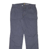 CARHARTT Womens Blue Regular Fit Straight Trousers W32 L33 Cotton Blend Zip