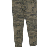 FSBN Mens Cotton Blend Camouflage Slim Tapered Trousers W28 L28 Drawstring