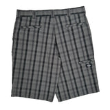 Dickies Checked Cargo Shorts - 36W 12L Gray Cotton Blend