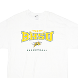 CI SPORT Mens White Graphic T-Shirt XL Short Sleeve Crew Neck Basketball Logo