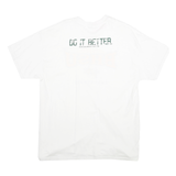 CI SPORT Mens White Graphic T-Shirt XL Short Sleeve Crew Neck Basketball Logo