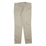CARHARTT Mens Slim Beige Trousers W34 L32 Cotton Blend Zip Casual Durable