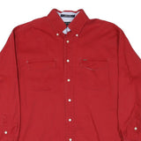 TOMMY HILFIGER Mens Red Regular Fit Shirt M Classic Button Down Collar