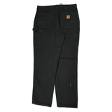 Original Dungaree Fit Carhartt Carpenter Trousers - 36W 34L Black Cotton