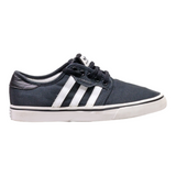 ADIDAS Seeley Low Top Trainers Black Canvas Boys UK 4