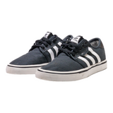ADIDAS Seeley Low Top Trainers Black Canvas Boys UK 4