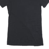 NIKE Womens Black Cotton Blend T-Shirt Dress Short Sleeve S Casual Logo
